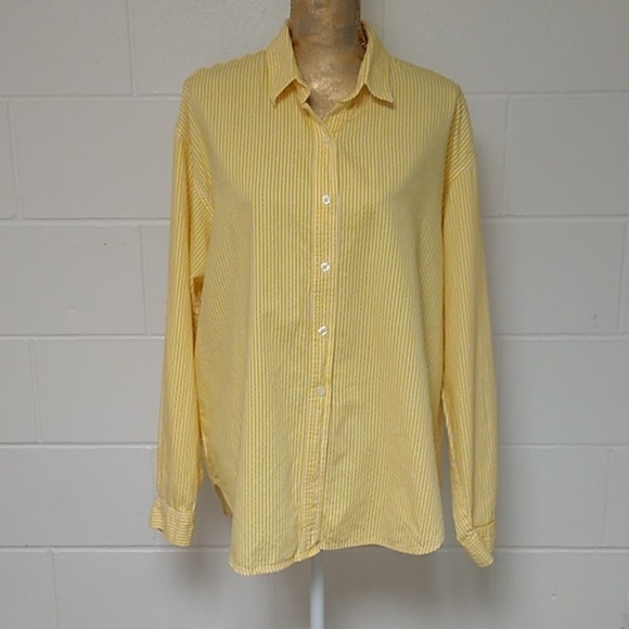 Ol' Paint 100% cotton long sleeve stripe oversize button up shirt top - Picture 1 of 8